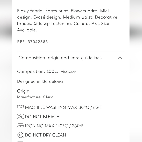 BNWT! Mango polka dot flowy printed skirt - Picture 6 of 6